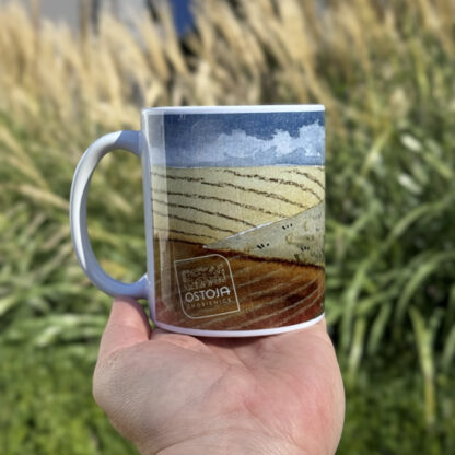 Kubek ceramiczny z końmi na polu - obrazek 2